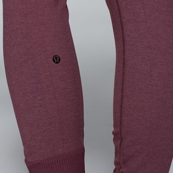 Lululemon Ebb To Street compression pant size 4 Heathered Bordeaux Drama - Picture 11 of 12